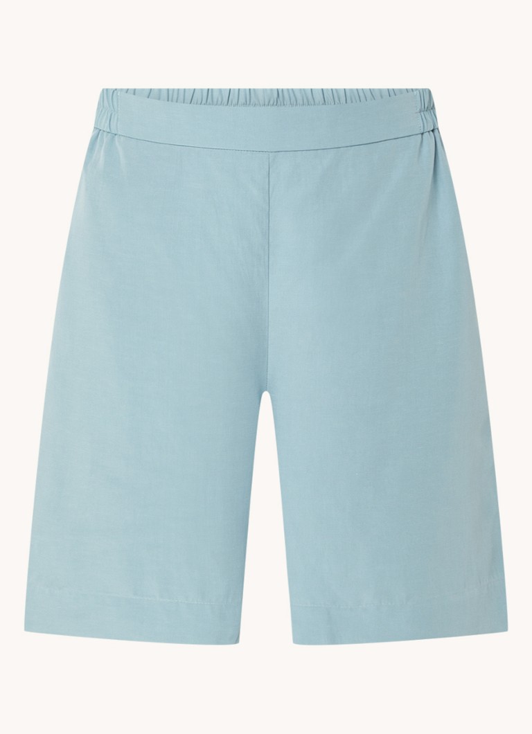 Marc O'Polo high-waist loose-fit shorts in linen blend with side pockets