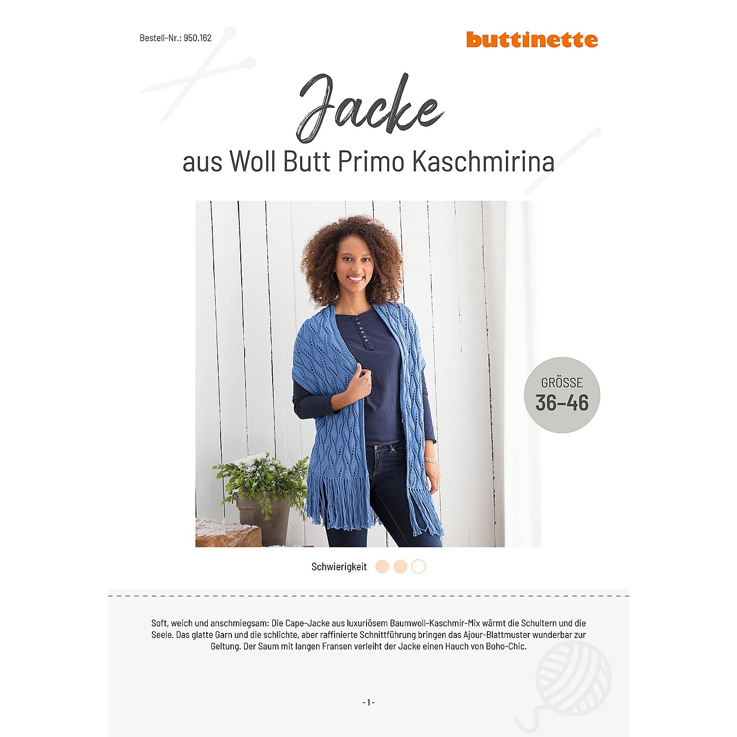 Strickanleitung – Jacke aus Woll Butt Primo Kaschmirina