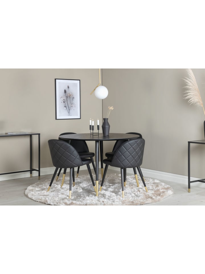 ebuy24 Essgruppe Dipp 34 Schwarz 115 x 115 cm günstig kaufen onesize