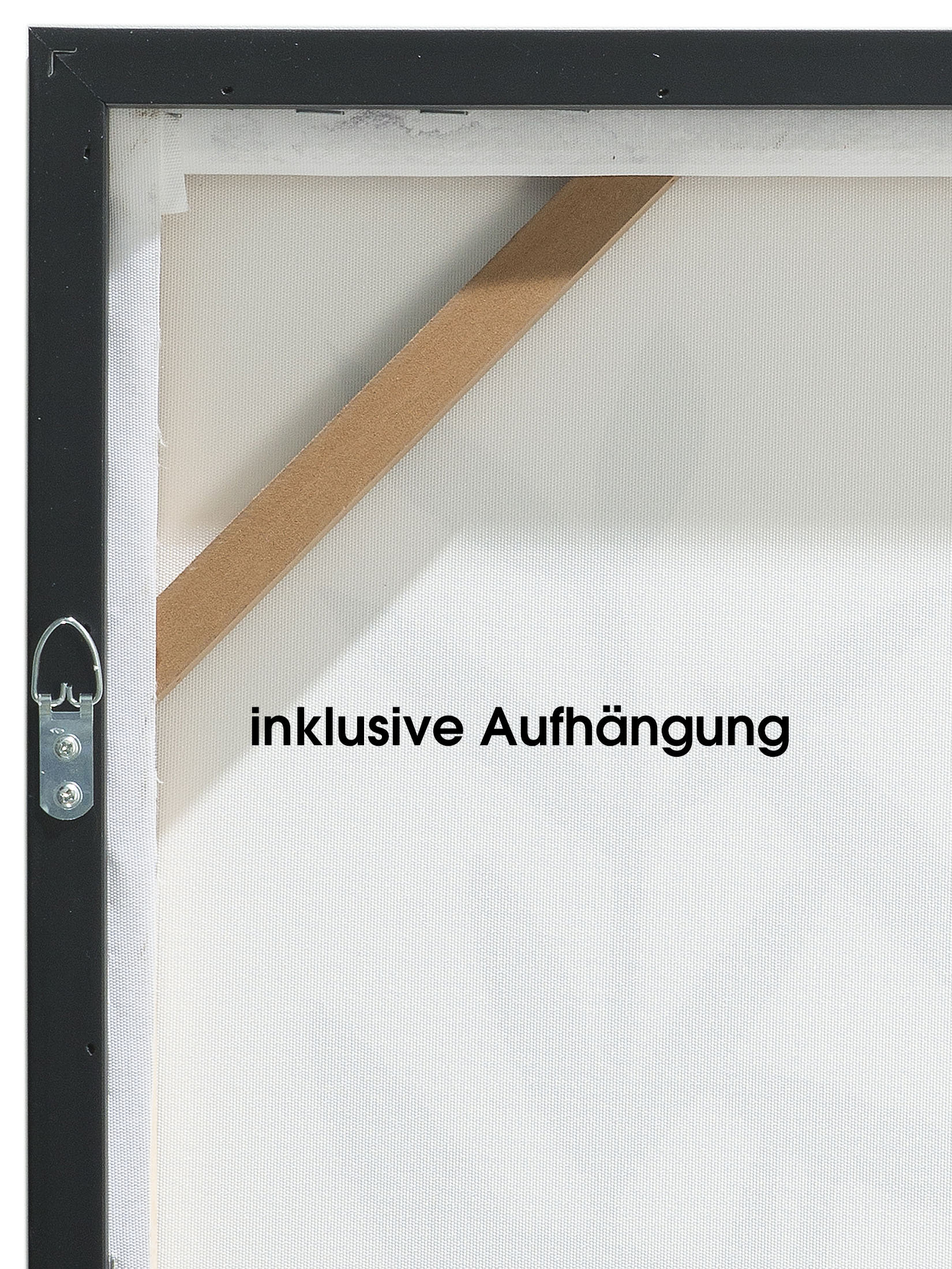 Kitala Leinwand-Druck-handbemalt, D'grau/weiss