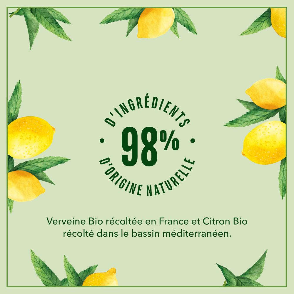 le petit marseillais Berlingot  Gel Douche Bio Energisant, au PH Neutre, Verveine Citron, 250 ml Gel douche