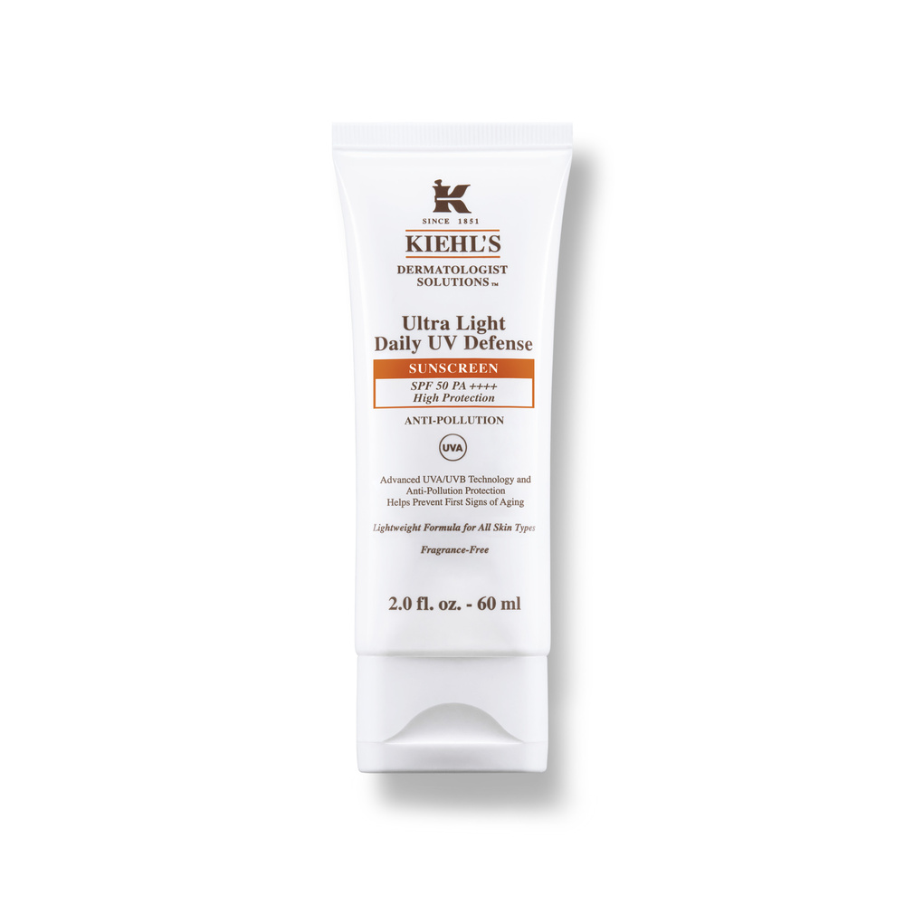 kiehl's Ultra Light Daily UV Defense SPF 50 PA++++ SPF50 Fluide solaire visage SPF 50 et anti-pollution pour tous types de peaux