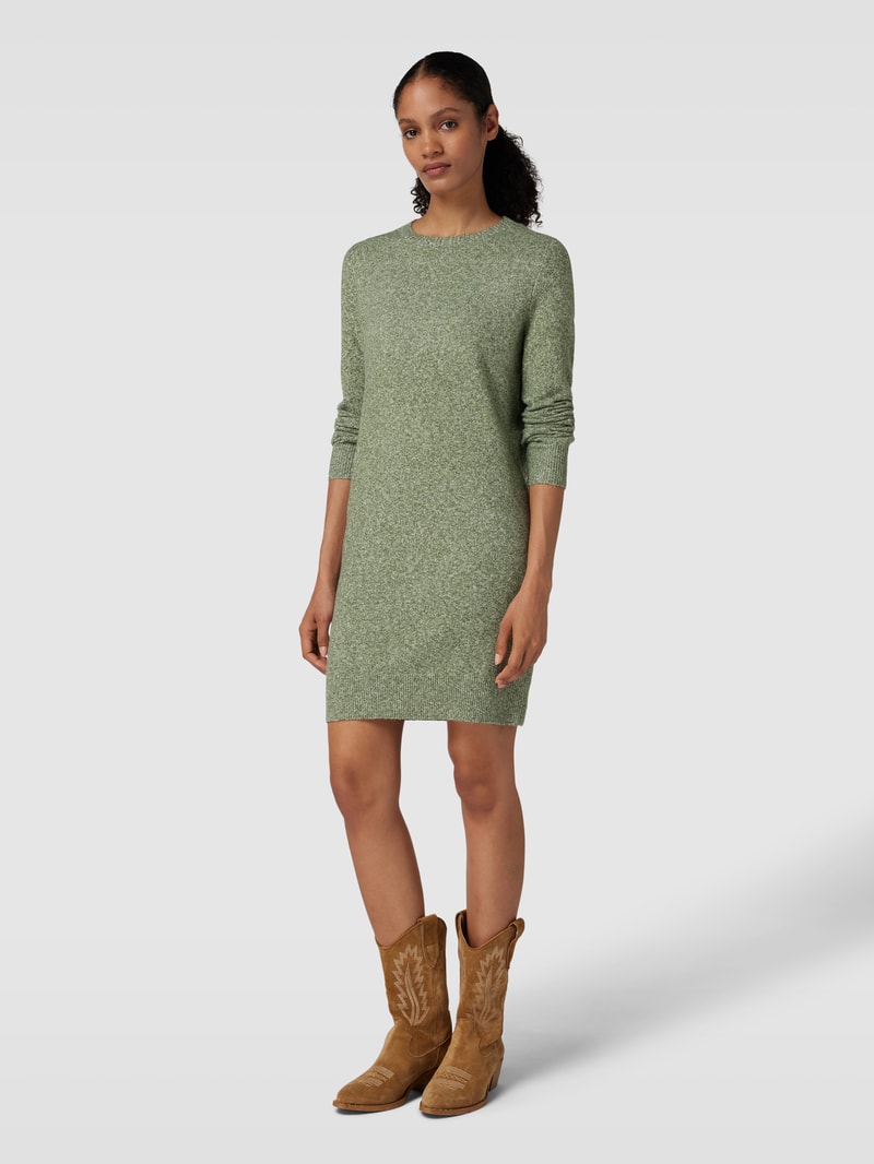 Strickkleid mit Rundhalsausschnitt Modell 'DOFFY' in khaki