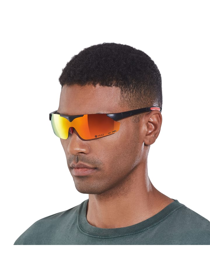 YEAZ SUNUP Set Magnet-Sport-Sonnenbrille in mattschwarz günstig kaufen onesize