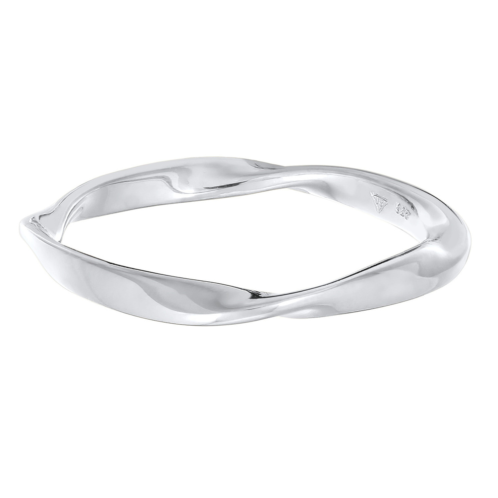 Elli Elli Bague Femmes bande torsadée pile basique en argent sterling 925 Bague