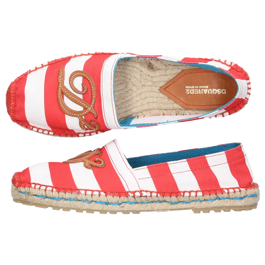 Dsquared2 - Espadrilles Textil Streifen rot weiß - rot