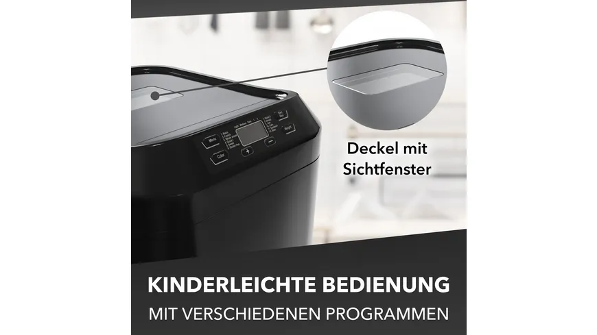 CLATRONIC Brotbackautomat BBA 3774 Schwarz