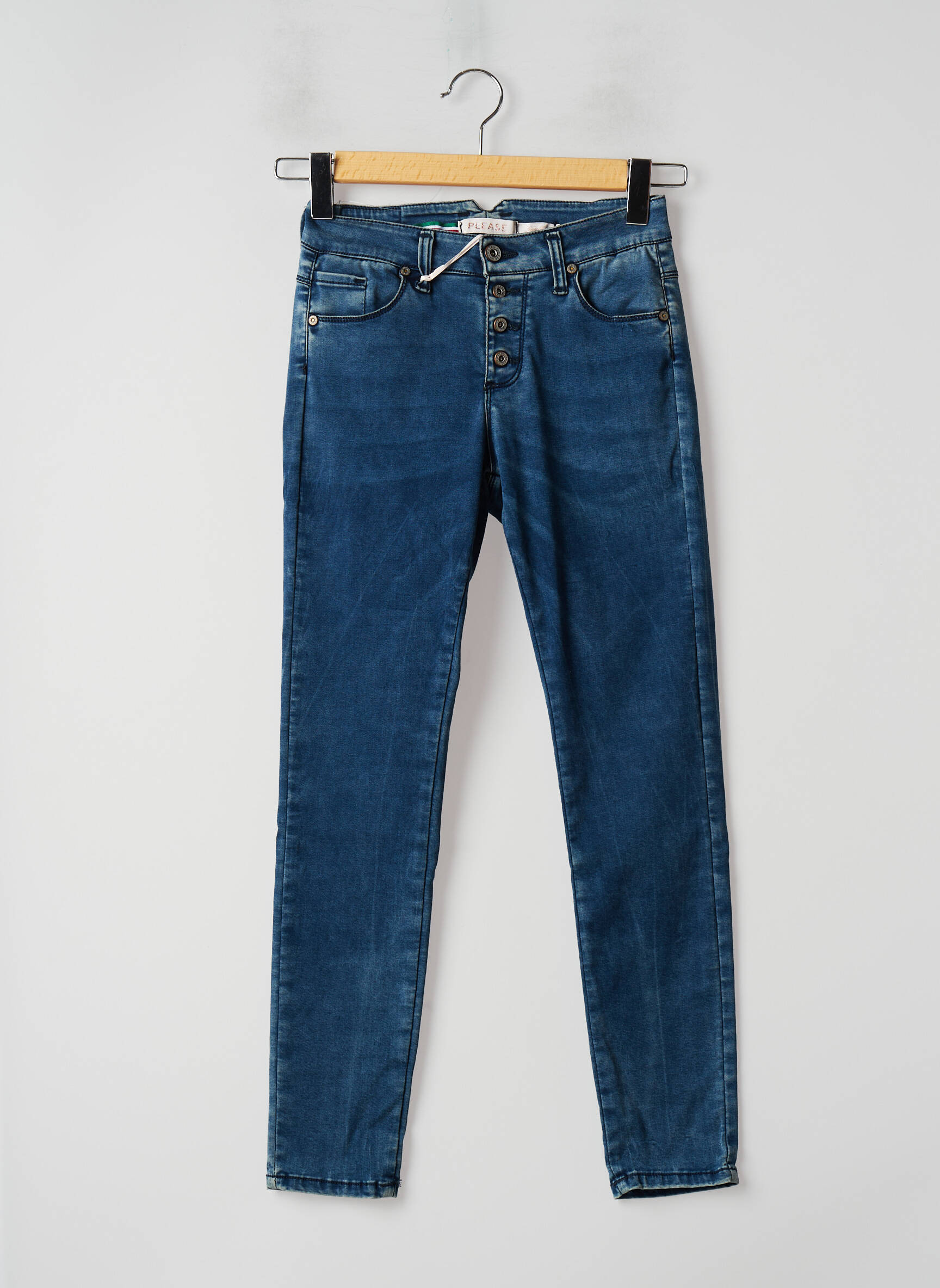 Please Jeans Skinny Femme couleur bleu