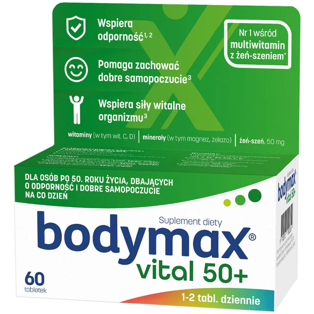Bodymax Vital 50+, Vitamin- og Mineralsæt, Tabletter