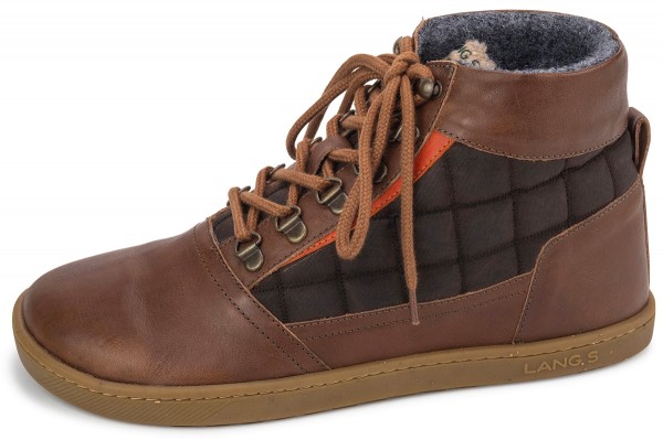 LANG.S ~ Granite MidCut Leder + Wollfleece ~ Brown