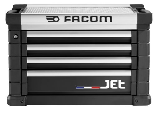 „Facom JET.C4NM3A“ viršutinis dėklas su 4 stalčiais, m3, juodas