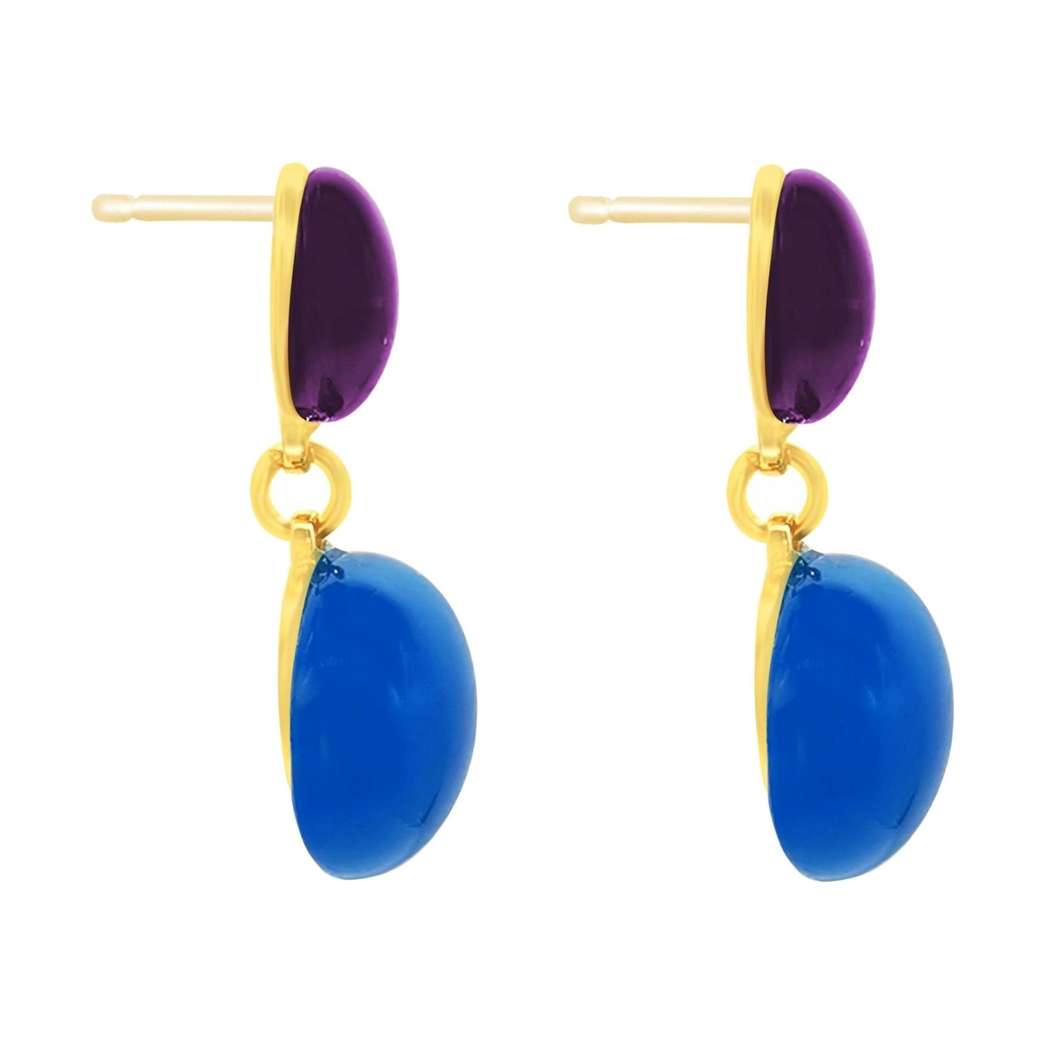 Ohrhänger 'Ametyhst und Chalcedon'