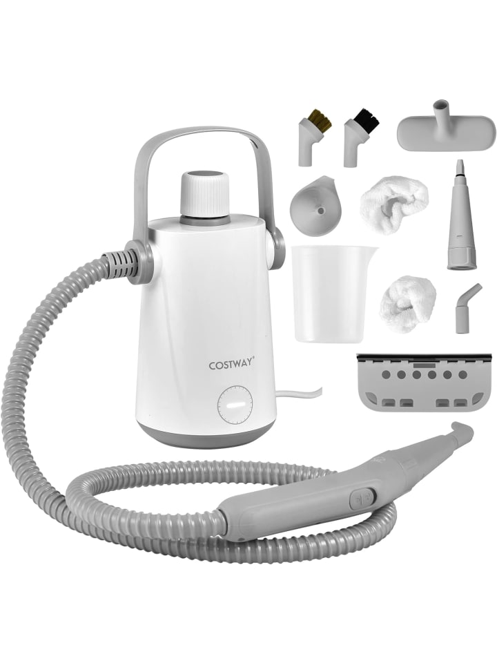 COSTWAY Dampfreiniger 1000W inkl. 10 Zubehör in Grau günstig kaufen 300 ml