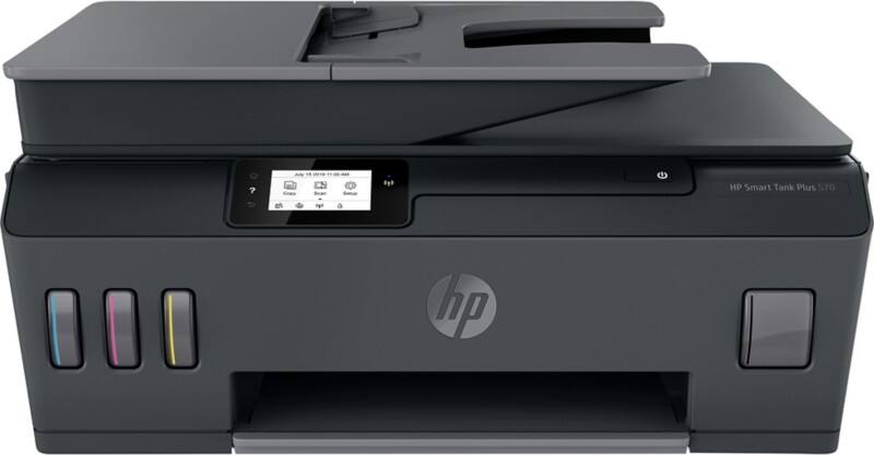 HP Farb Tintenstrahl Multifunktionsdrucker Smart Tank Plus 570 Kabellos DIN A4 Grau