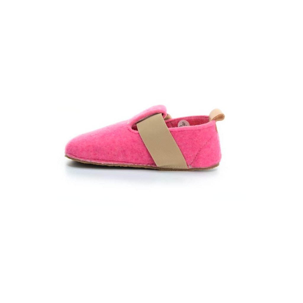 Pegres BF05U Rosa Barfußhauschuhe aus Filz