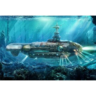 Card Game Mat - 60x40cm - Submarine