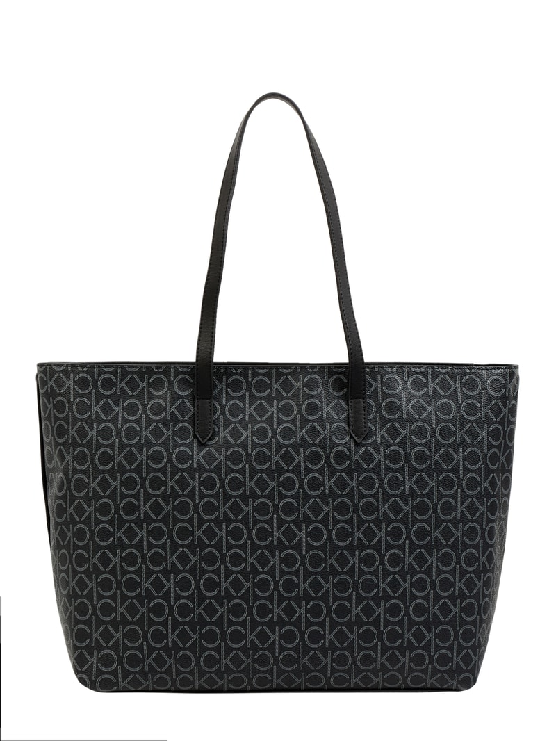 Shopper mit Logo-Muster in schwarz