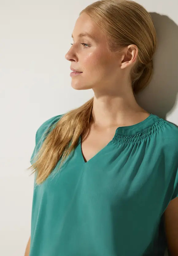 Street One Viskosebluse mit Elastiksaum