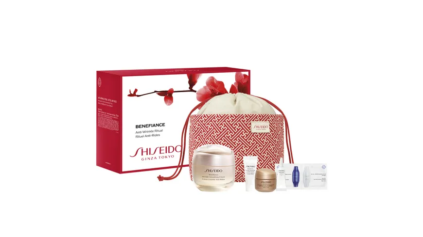 SHISEIDO BENEFIANCE Wrinkle Smoothing Cream Pouch Set Geschenkpackung