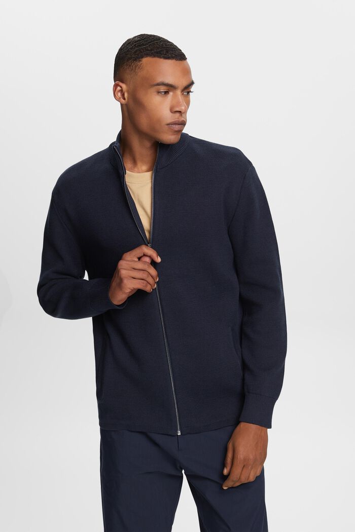 Cardigan mit Reißverschluss, 100 % Baumwolle