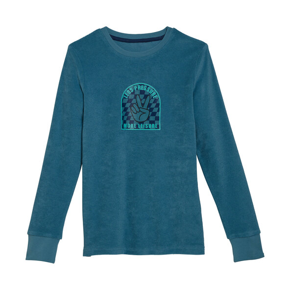 Frottee Pyjama, navy/türkis, 122/128, 2er Set