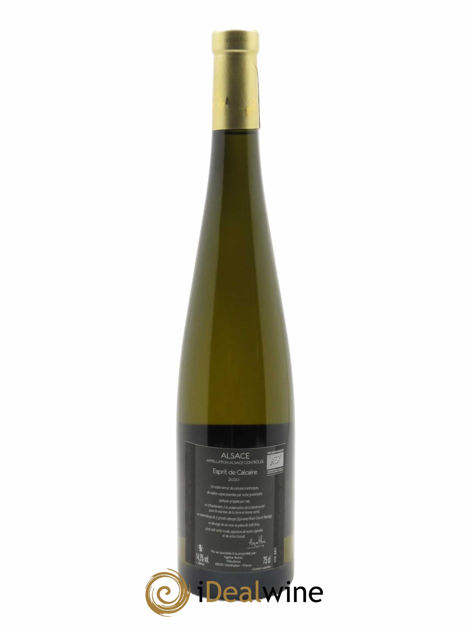 Alsace Esprit de Calcaire Agathe Bursin  2020 - Lot de 1 Bouteille