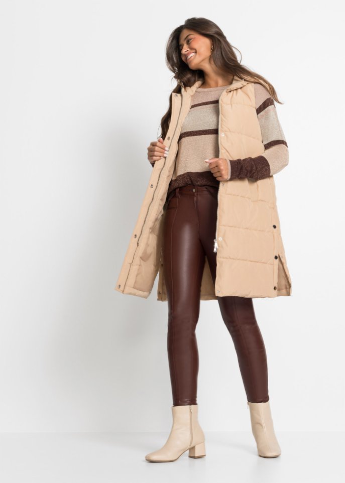 Lurex-Pullover mit Streifen