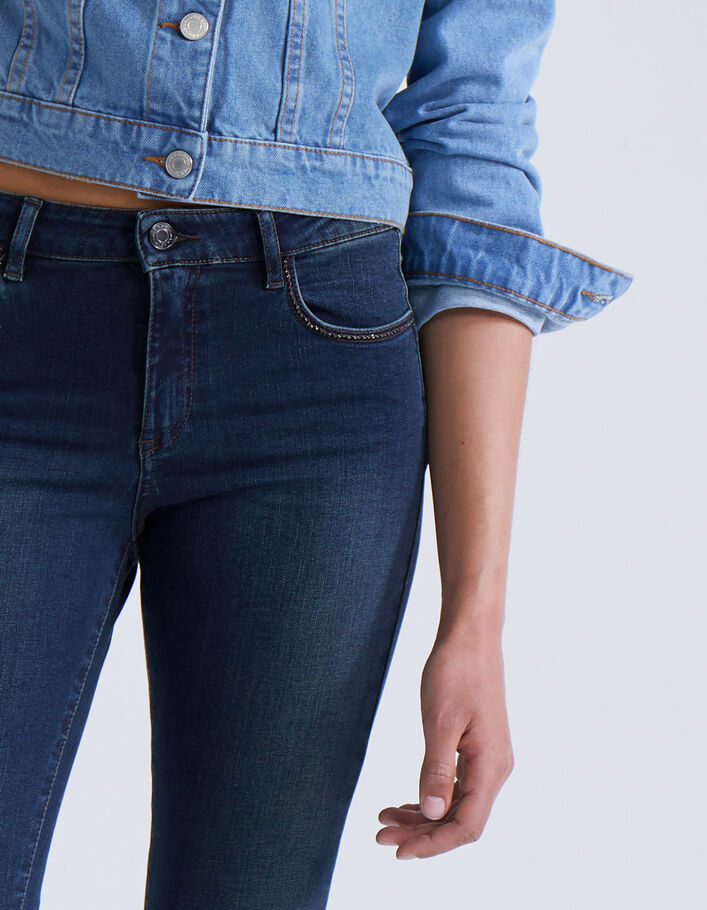 Jean slim bleu taille mi haute coupe sculpt up femme
