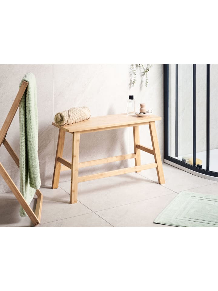 Beliani Badezimmerregal IGUAZU in Heller Holzfarbton - (W) 70 x (H) 46 x (L) 33 cm günstig kaufen onesize