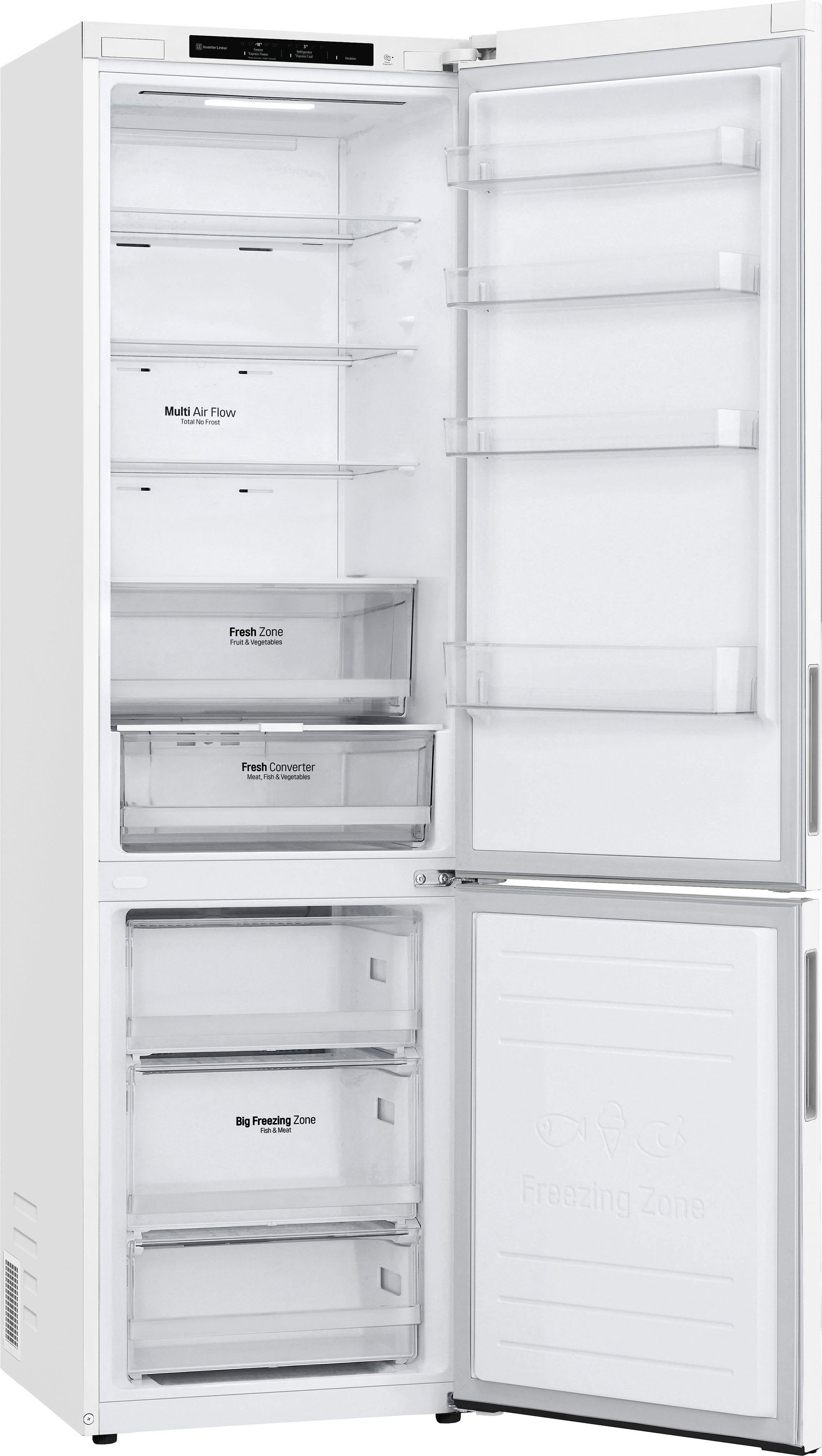 LG Kühl-/Gefrierkombination Serie 6 GBP62SWNAC, 203 cm hoch, 59,5 cm breit, 4 Jahre Garantie inklusive