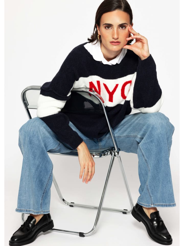 SASSYCLASSY Jeans mit weitem Bein in Blau günstig kaufen