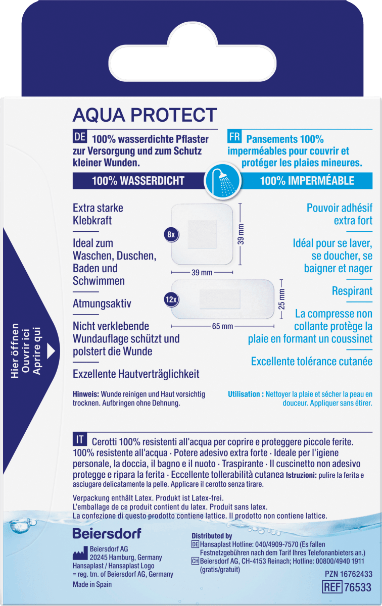 Pflaster Strips Aqua Protect wasserdicht, 20 St