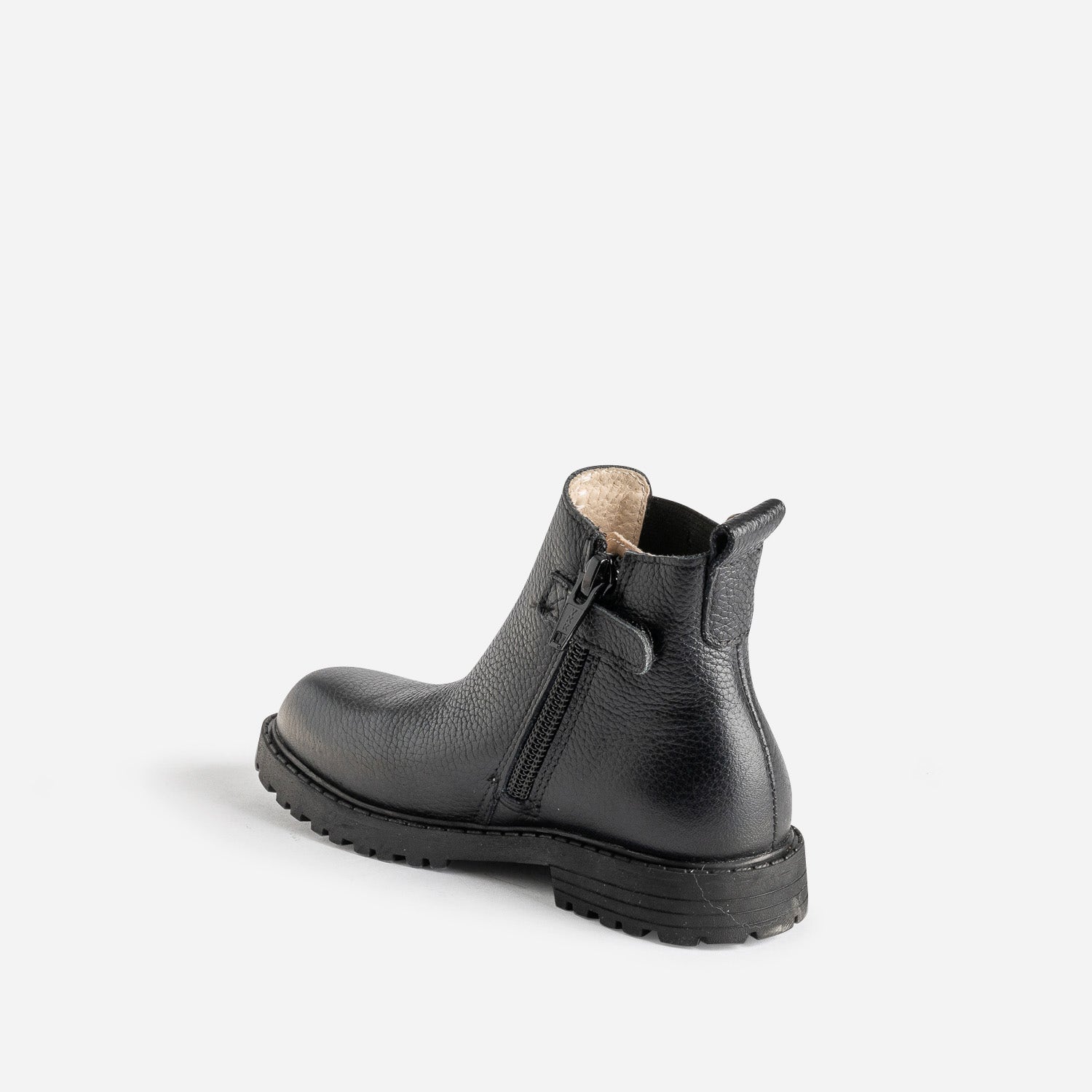 Chelsea boots éco-conçu BUGGY noir cuir décor cœurs
