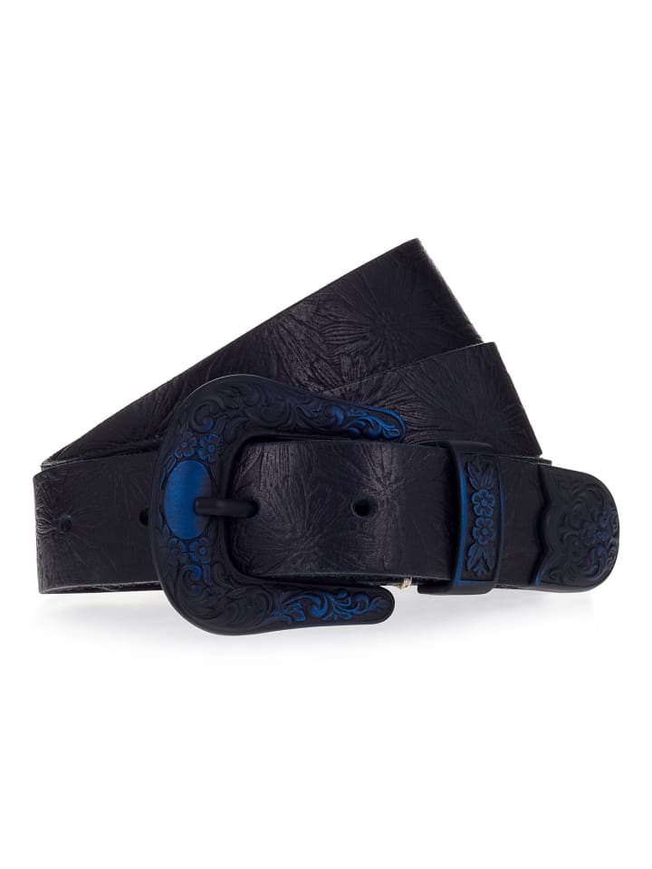 b.belt Gürtel Leder in navy günstig kaufen
