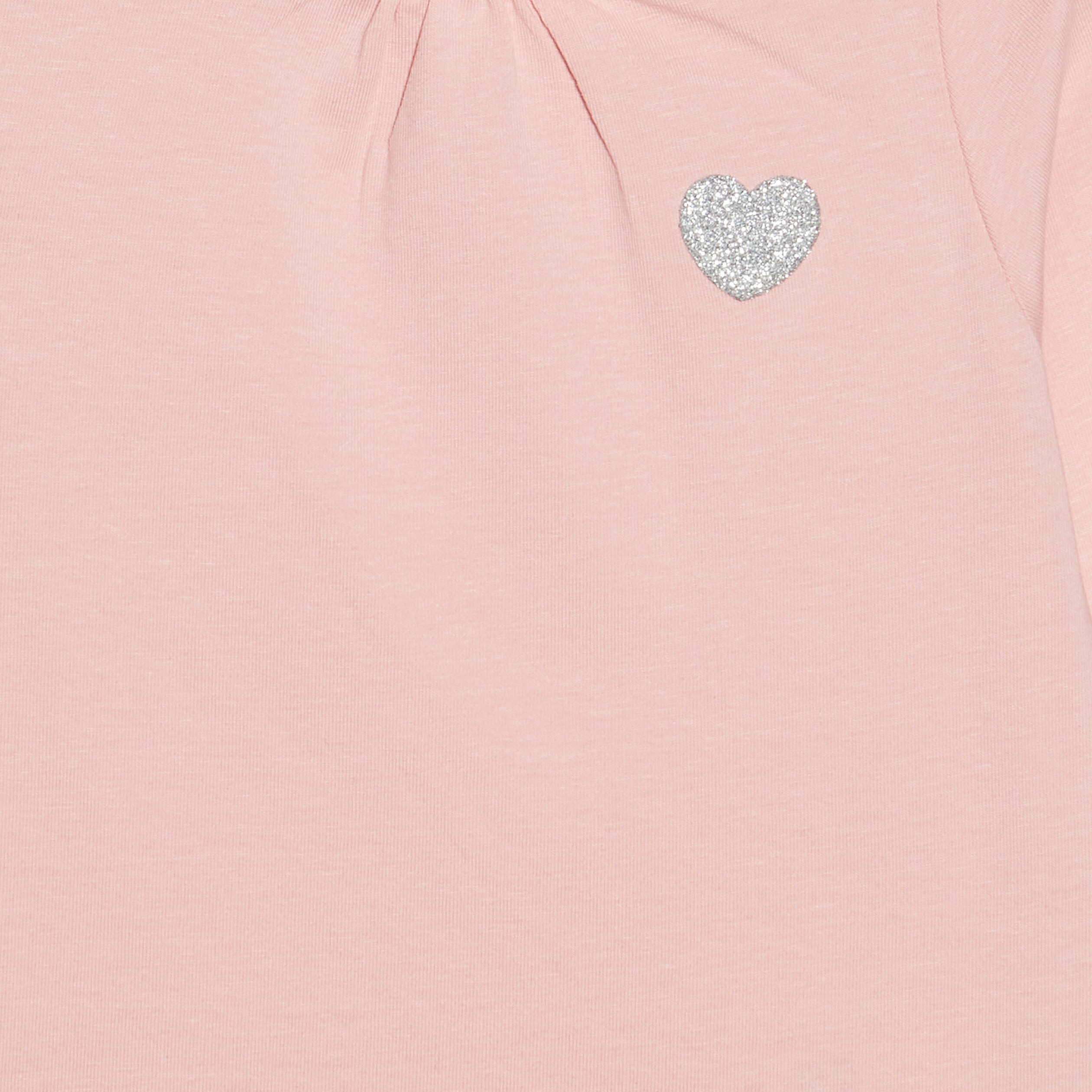 T-shirt avec col roulé rose clair bébé fille | La Halle