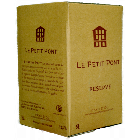 BIB 5L - PETIT PONT ROUGE RESERVE 2022 - DOMAINES ROBERT VIC PREIGNES LE VIEUX