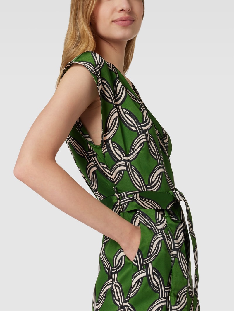 Jumpsuit mit Allover-Muster Modell 'CADENA' in grün