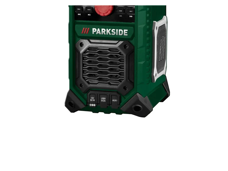 Rádio sem fio para canteiro de obras PARKSIDE® PBRA 20-Li B2, 20 V