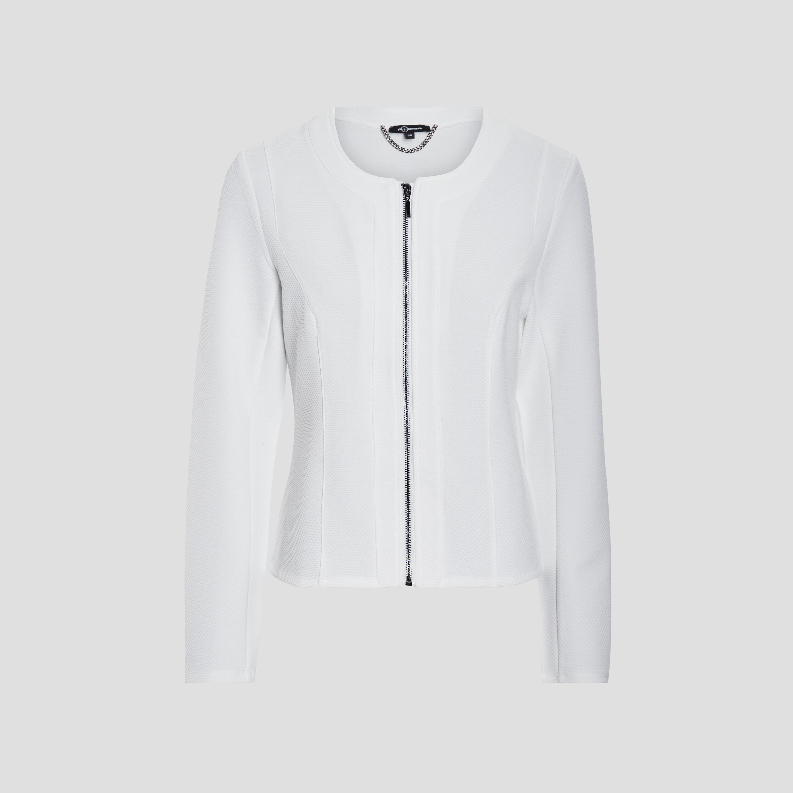 Veste cintrée zippée ivoire femme | La Halle