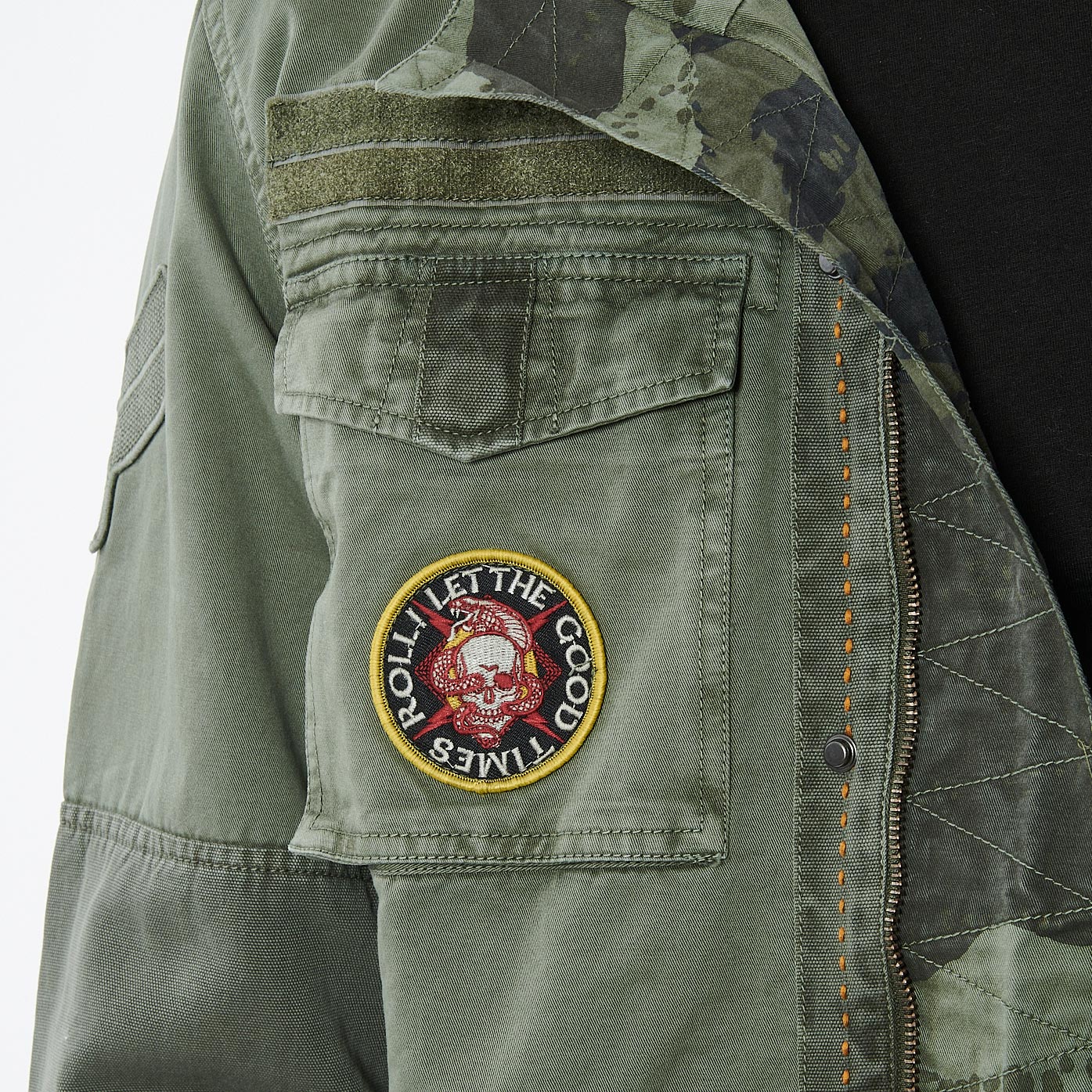 CATCH  Veste saharienne kaki homme en 100% coton