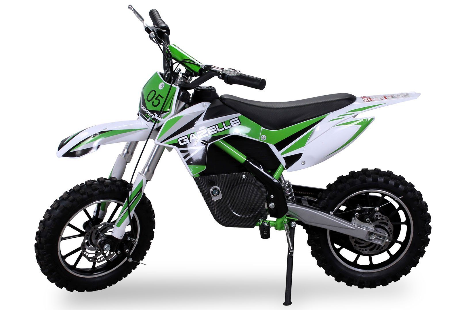Actionbikes Motors Electric children's motorcycle Gazelle 500W - children's mini cross bike from 5 years electric - 7 - 25 km/h, load capacity 60 kg, (1 piece), children's mini dirt bike minicross pit bike pocket bike - 3 levels throttle