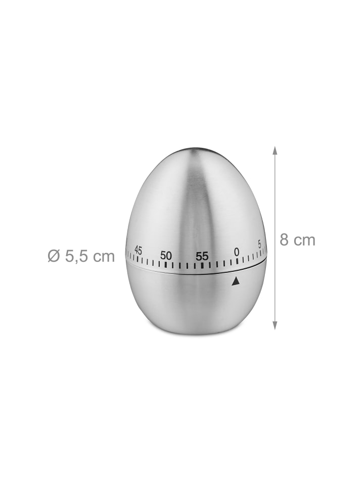 relaxdays Eieruhr in Silber günstig kaufen onesize