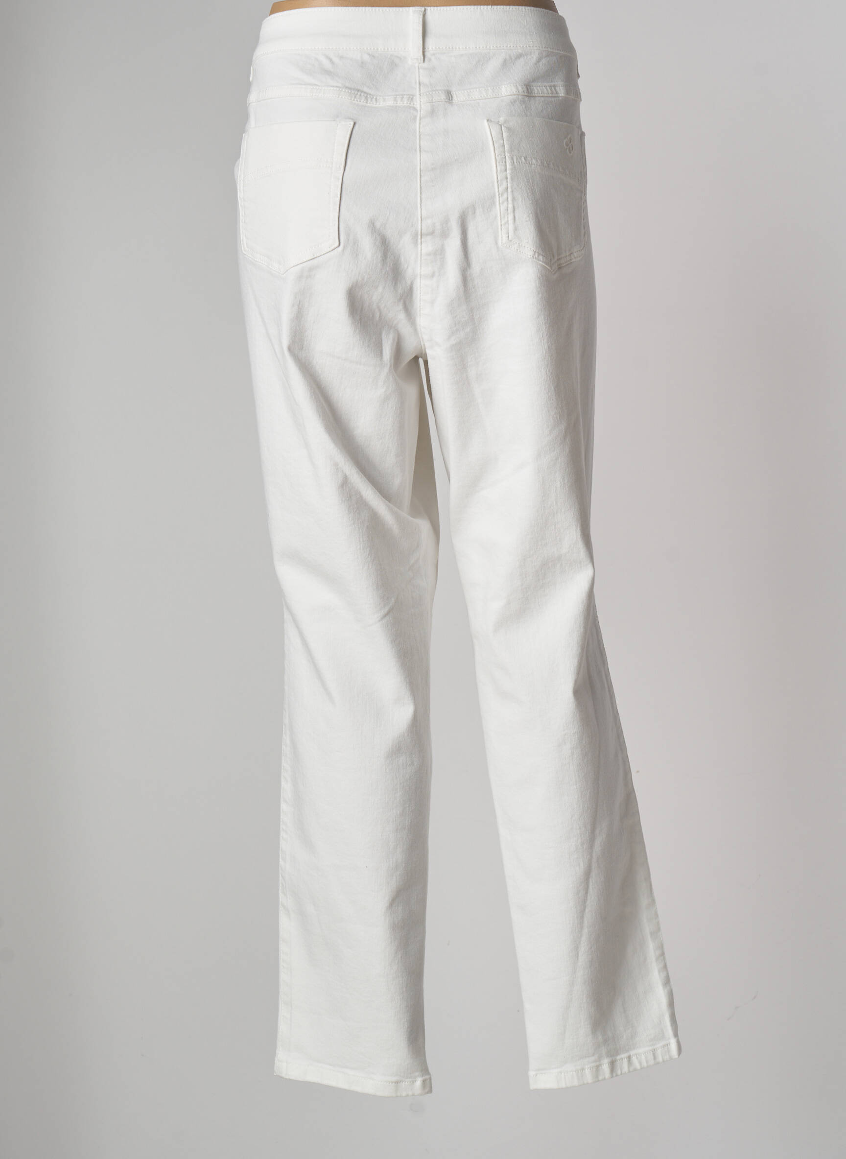 Basler Jeans Coupe Droite Femme couleur blanc