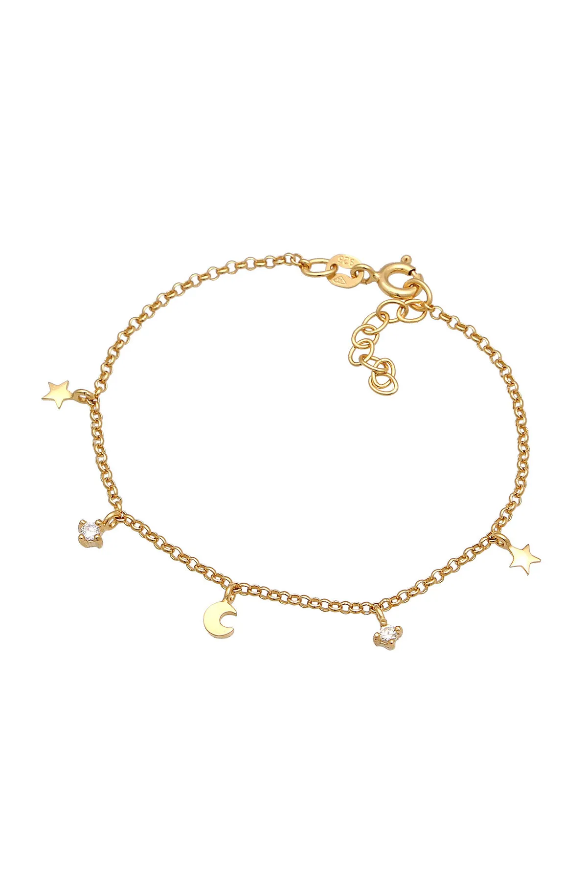 ELLI  Armband Kinder Stern Mond Zirkonia 925 Silber