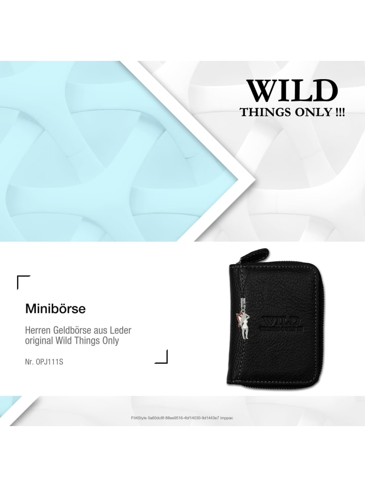 Wild Things Only Minibörse, Portemonnaie Leder ca. 8cm breit ca. 11cm hoch günstig kaufen onesize