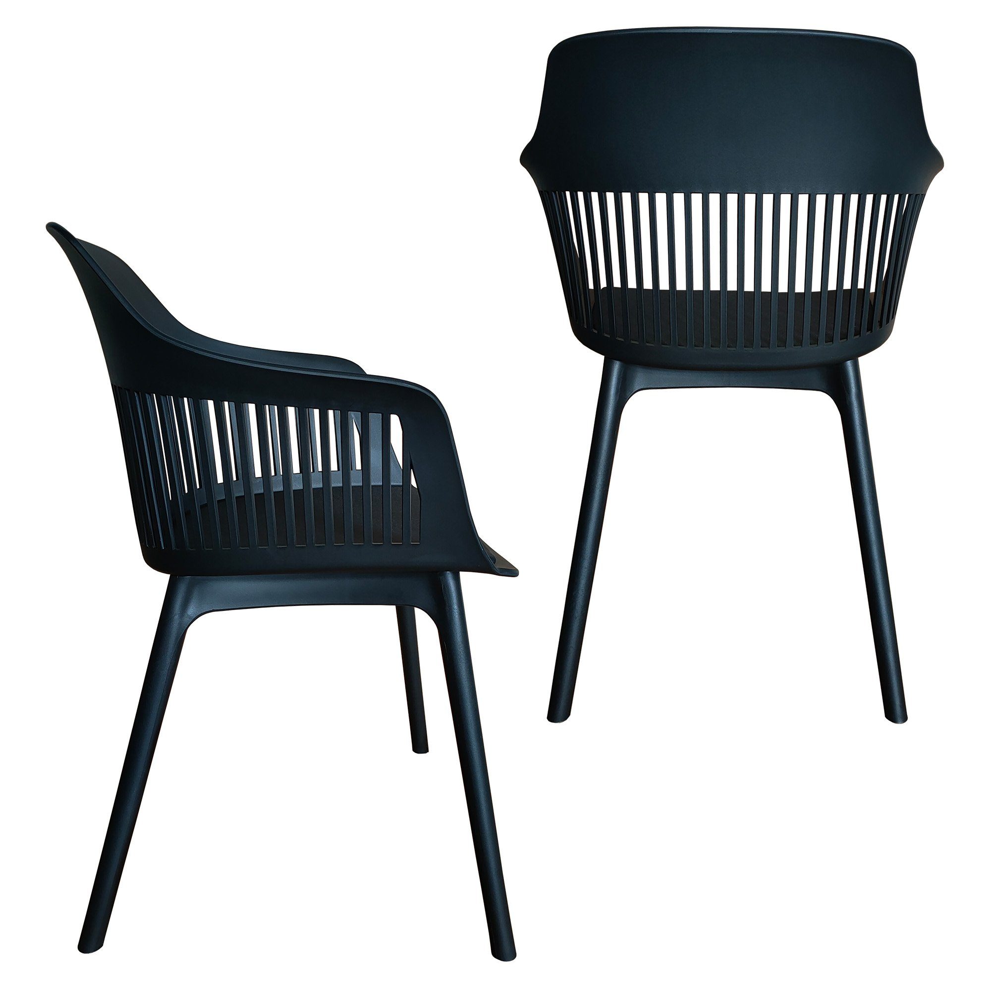 TRISENS Gartenstuhl Helios (1 Stück, 1 St), Terrassenmöbel für Außen- und Innenbereich Essstuhl in eleganter Optik