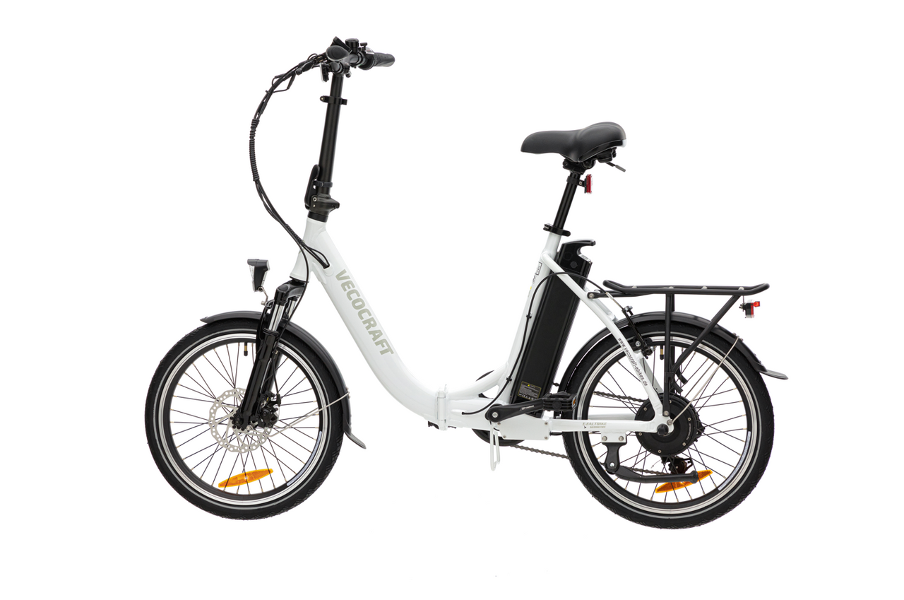 Verocraft VECOCARFT E-Pax Elektro-Klapprad, E-Folding Bike, Farbe: weiss