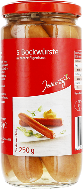 Jeden Tag Bockwurst in Eigenhaut