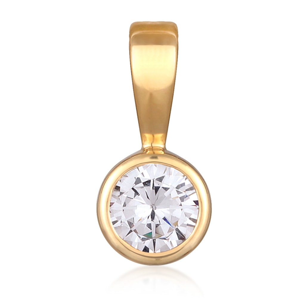 Nenalina Nenalina Pendentif Femmes Pendentif Solitaire Rond Étincelant avec Zirconium en a Pendentif