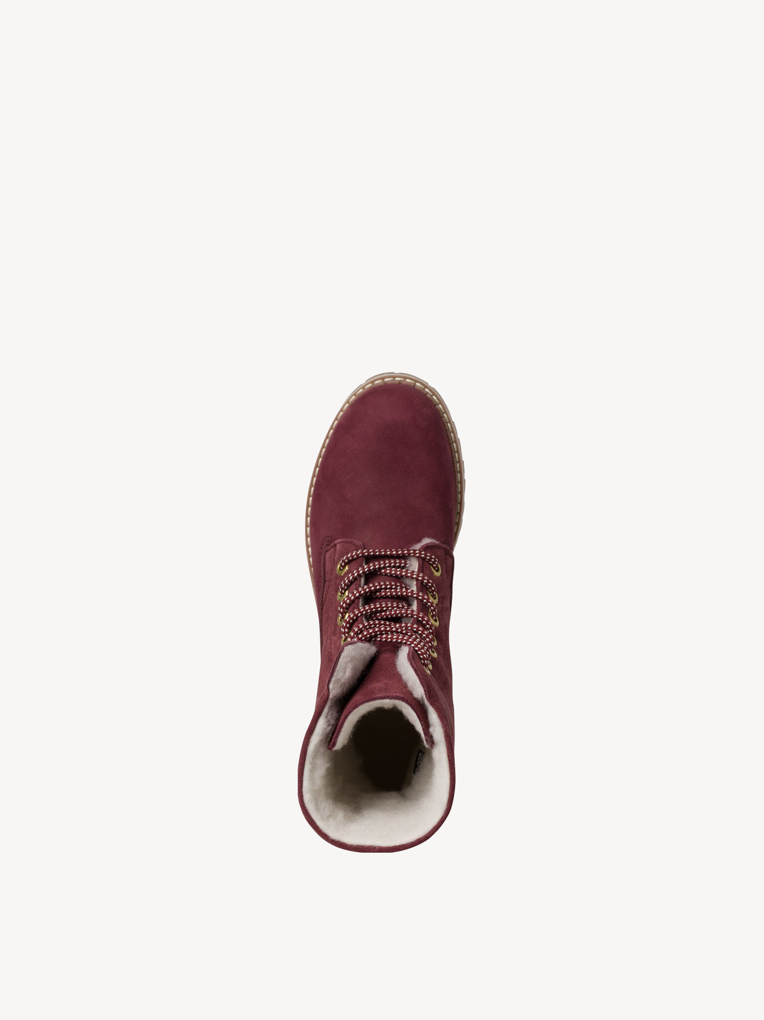 Bottine en cuir - rouge doublure chaude